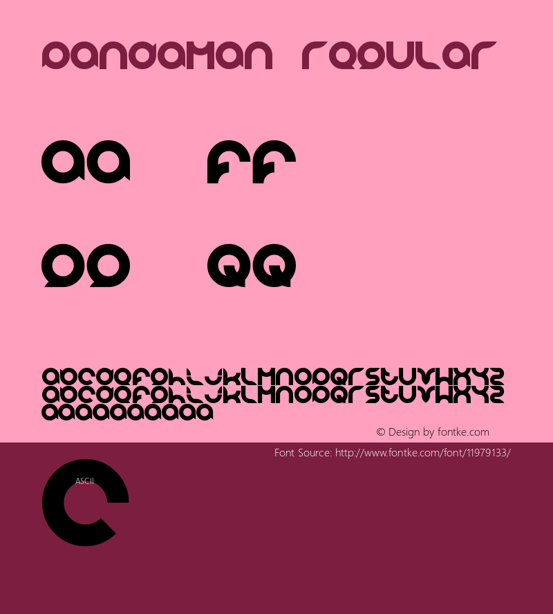 pandaman Regular Version 1.0 Font Sample