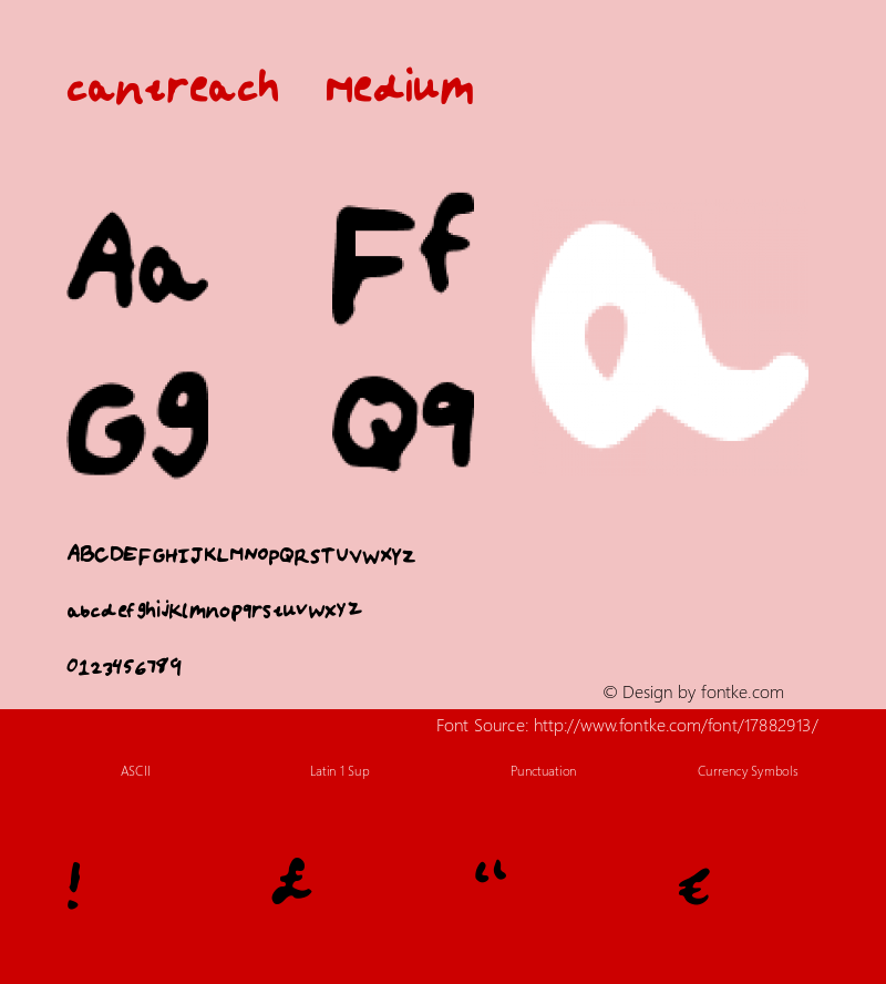 cantreach Medium Version 001.000 Font Sample