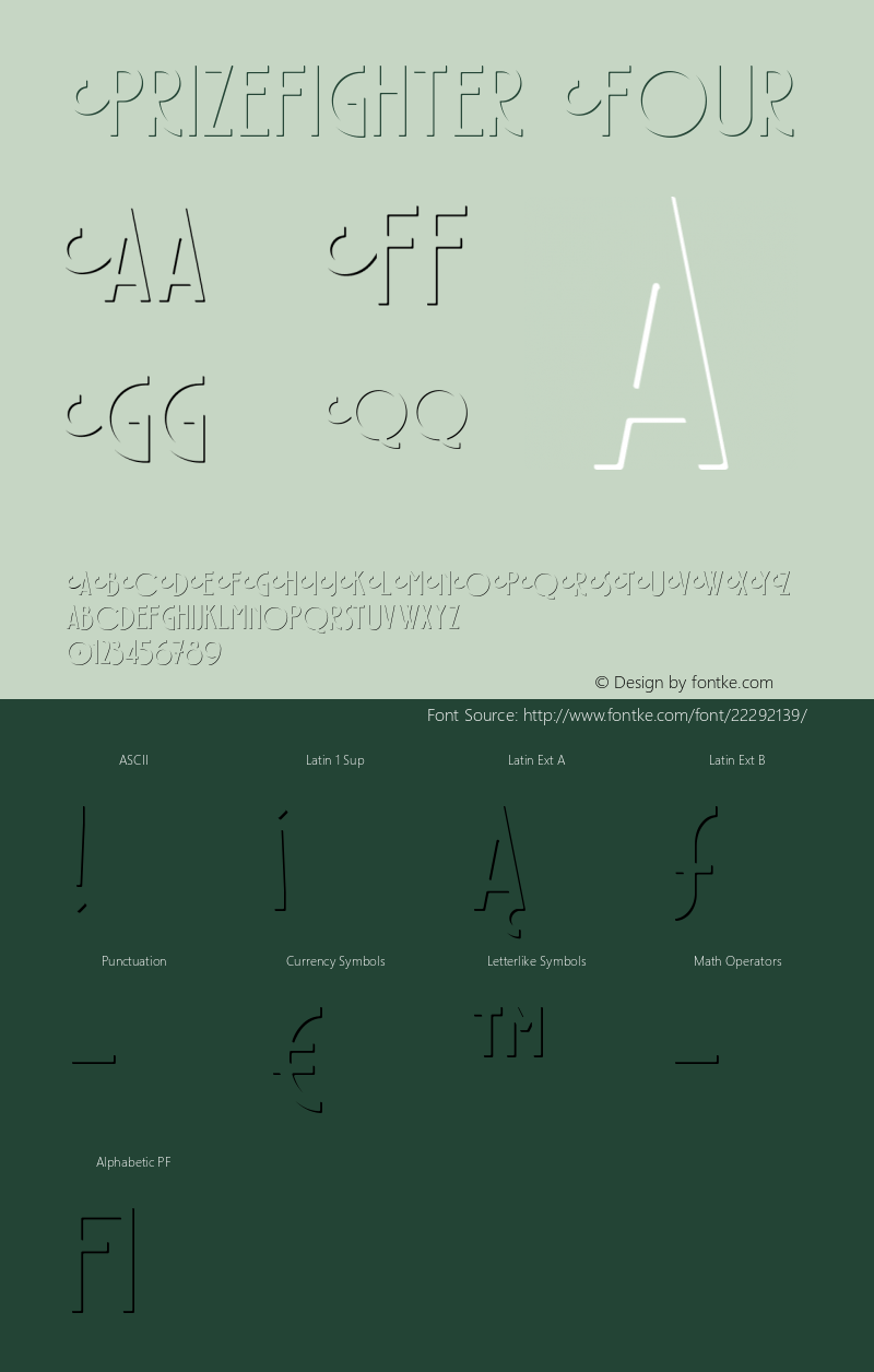 Prizefighter-Four  Font Sample