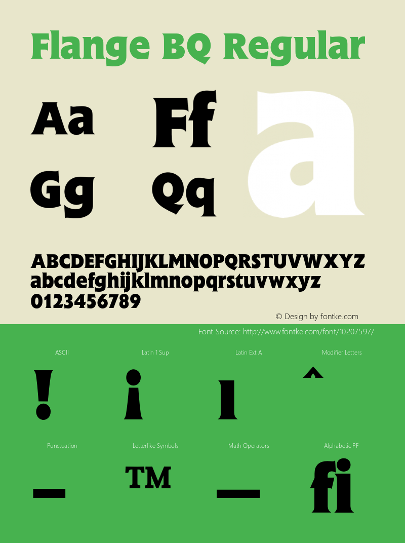 Flange BQ Regular 001.000 Font Sample