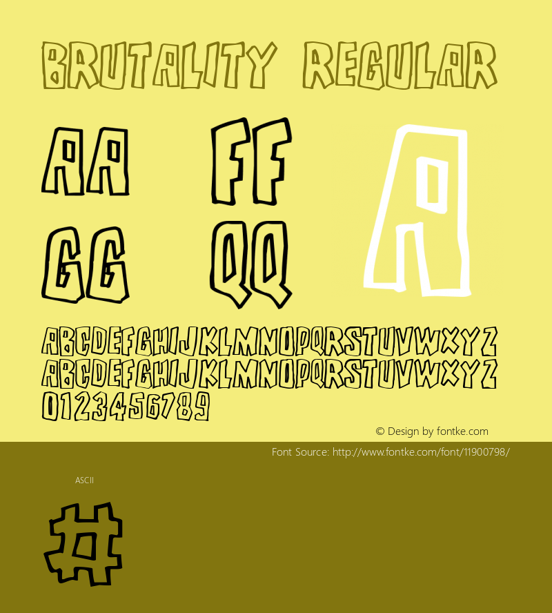 Brutality Regular 2 Font Sample