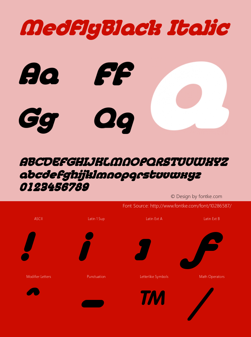 MedflyBlack Italic The WSI-Fonts Professional Collection Font Sample