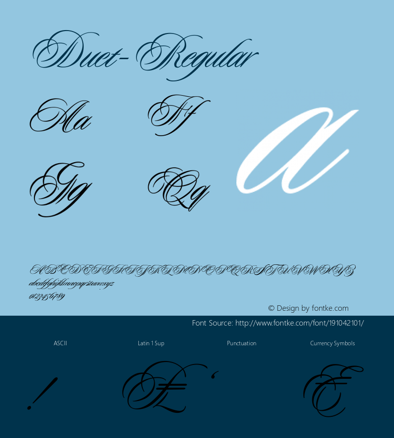 ☞Duet Regular Version 001.000;com.myfonts.easy.wilton.duet.regular.wfkit2.version.2rey图片样张