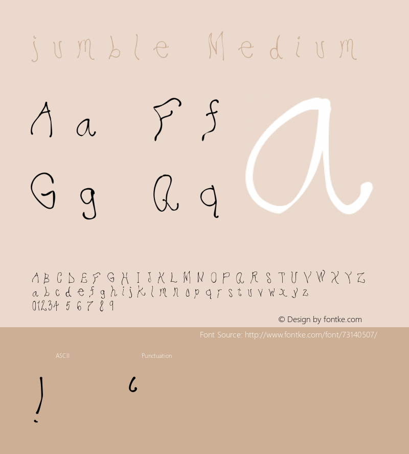 jumble Version 001.000 Font Sample