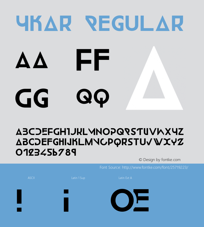 Ykar Version 1.002;Fontself Maker 2.0.0 Font Sample