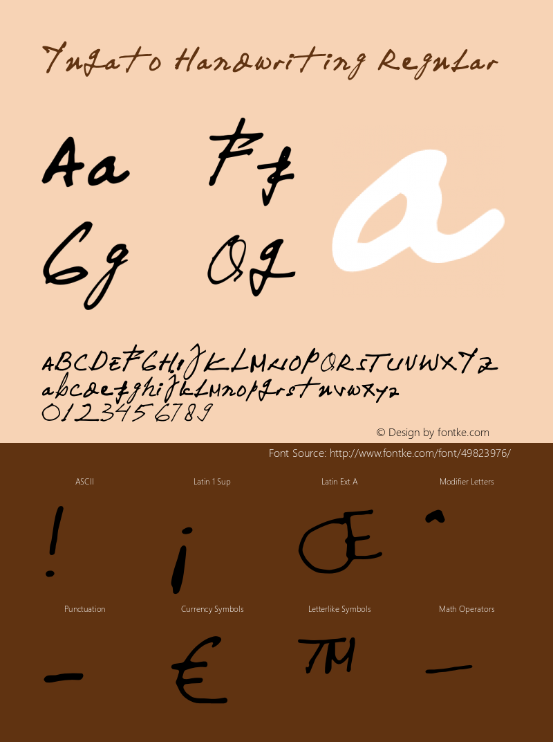 Yuqato Handwriting Version 1.002;Fontself Maker 3.4.0 Font Sample