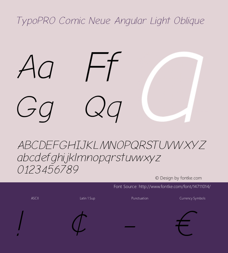 TypoPRO Comic Neue Angular Light Oblique Version 1.000 Font Sample