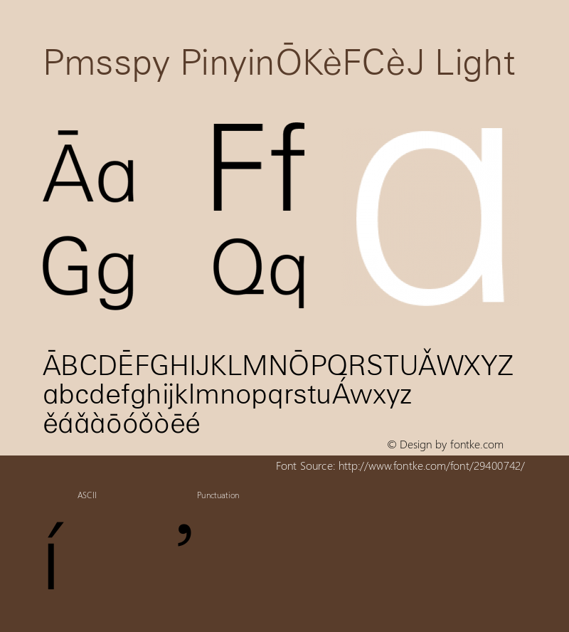Pmsspy  PinyinOK-FC-J Version 1.5 by Wang Shusheng  wsszy@263.net Font Sample
