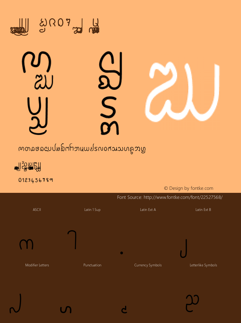 sangdang k.07 new Normal Version 1.000 2008 initial release Font Sample