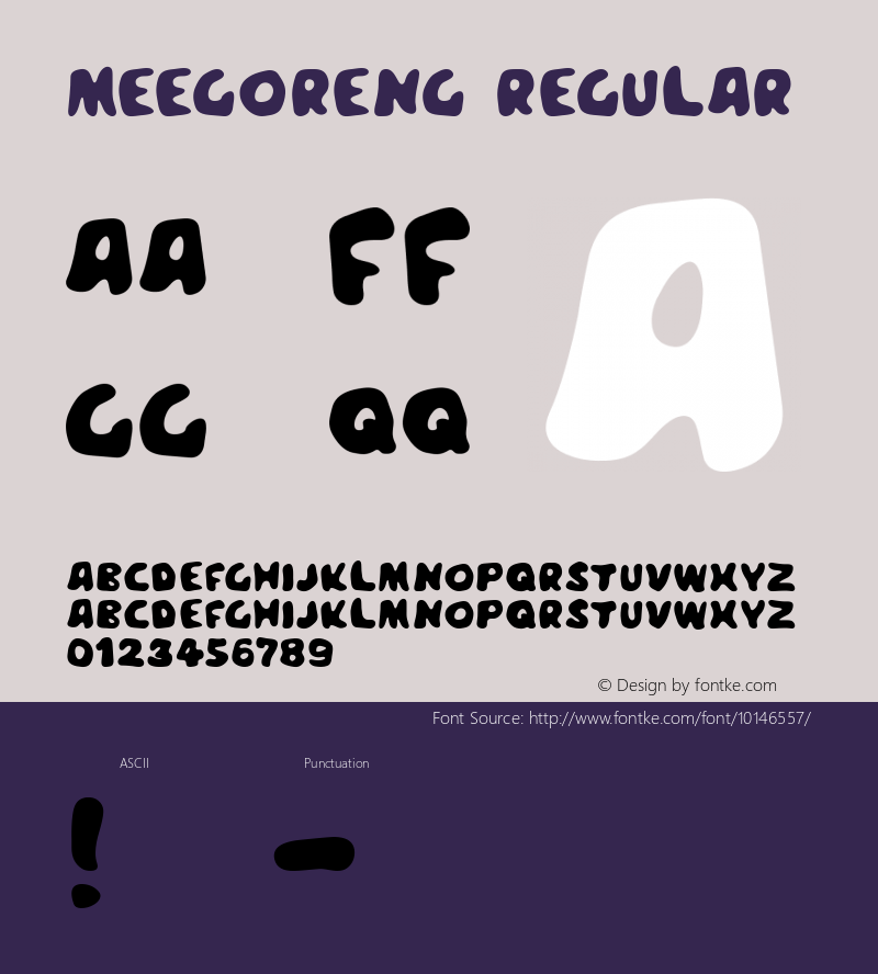 Meegoreng Regular Meegoreng version1.0 Font Sample