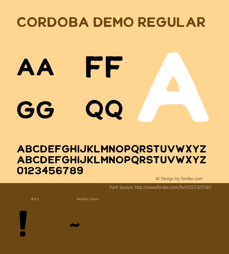 Cordoba DEMO Regular 1.000图片样张