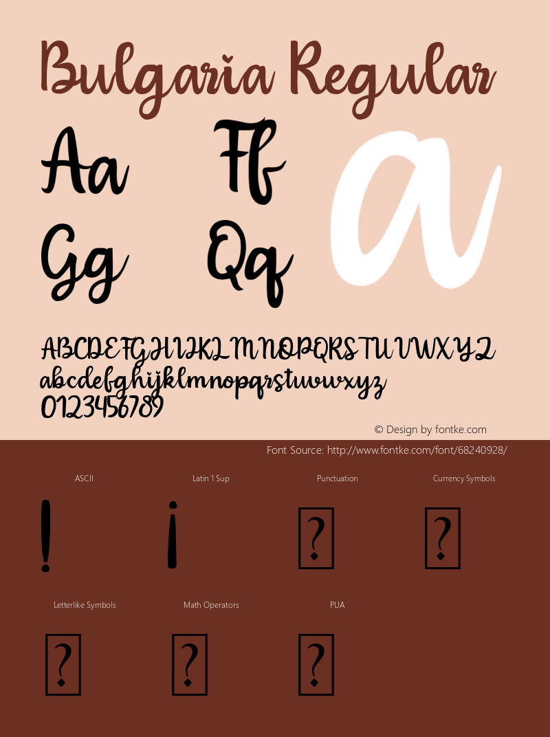 Bulgaria Version 1.00;May 1, 2020;FontCreator 12.0.0.2563 64-bit Font Sample