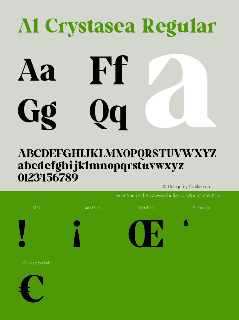 Al Crystasea Normal Version 1.00 Font Sample