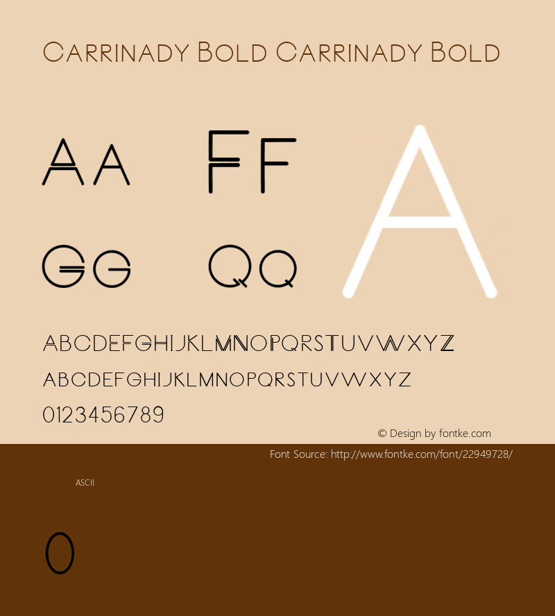 Carrinady Bold  Font Sample