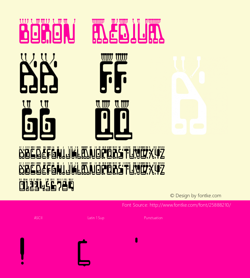 Boron Version 001.000 Font Sample