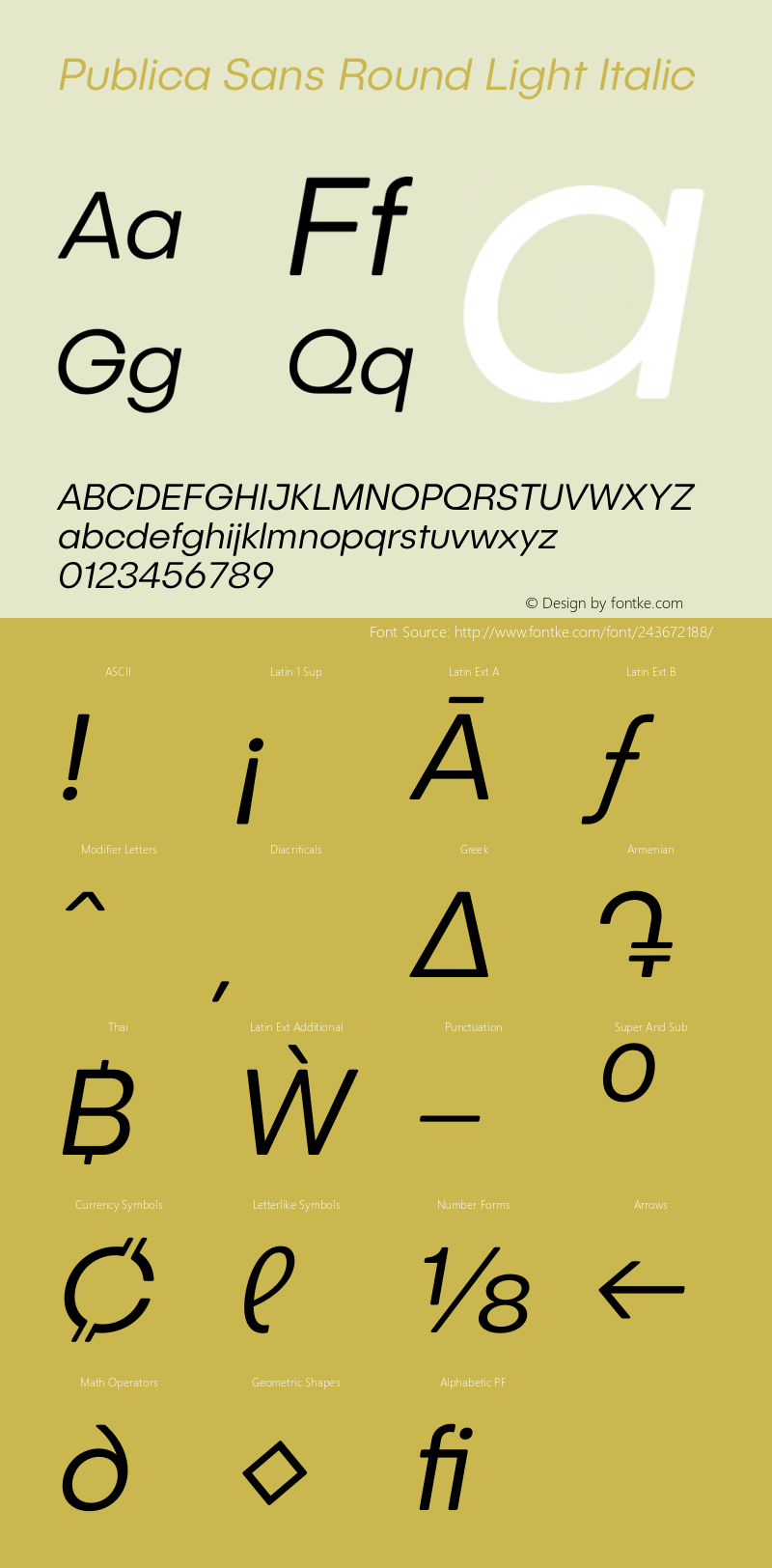 Publica Sans Round Light Italic Version 1.000 (2021-01-26) | FøM Mod图片样张