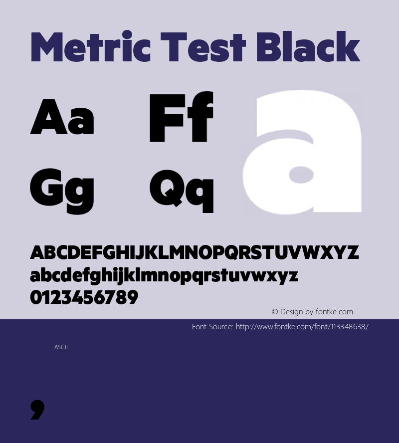 Metric-BlackTest Version 1.001;PS 001.001;hotconv 1.0.57;makeotf.lib2.0.21895;0 Font Sample