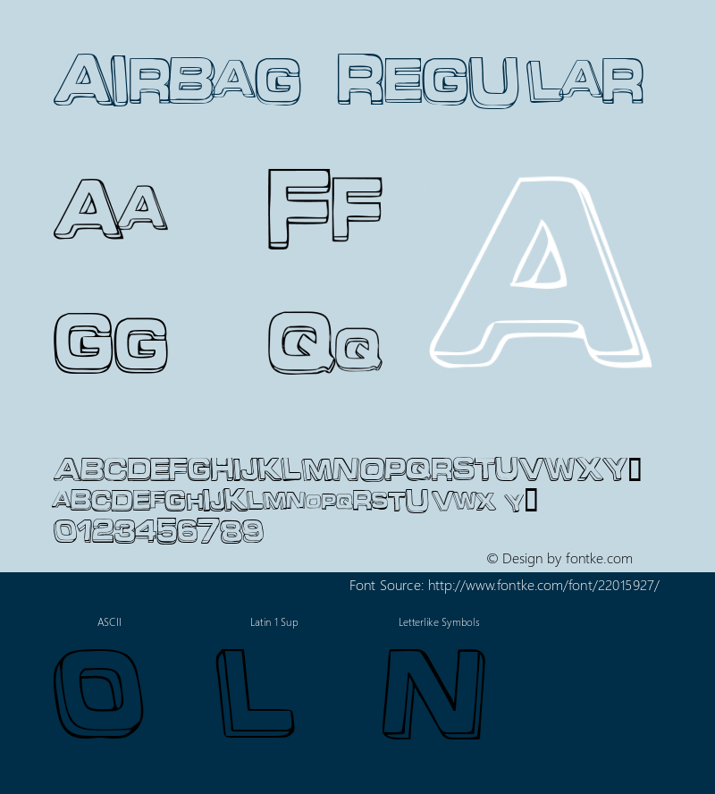 Airbag Altsys Fontographer 4.0.4 7/1/00 Font Sample