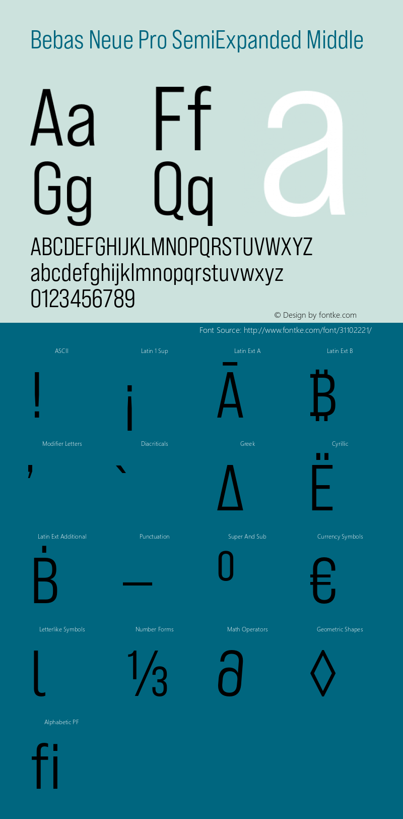 BebasNeuePro-SemiExpMiddle Version 1.000;PS 001.000;hotconv 1.0.88;makeotf.lib2.5.64775 Font Sample