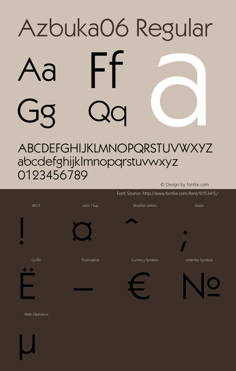 Azbuka06 Regular OTF 1.000;PS 001.000;Core 1.0.29 Font Sample