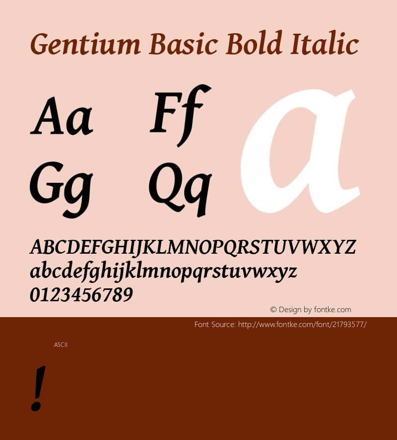 GentiumBasic Version 1.0 Font Sample