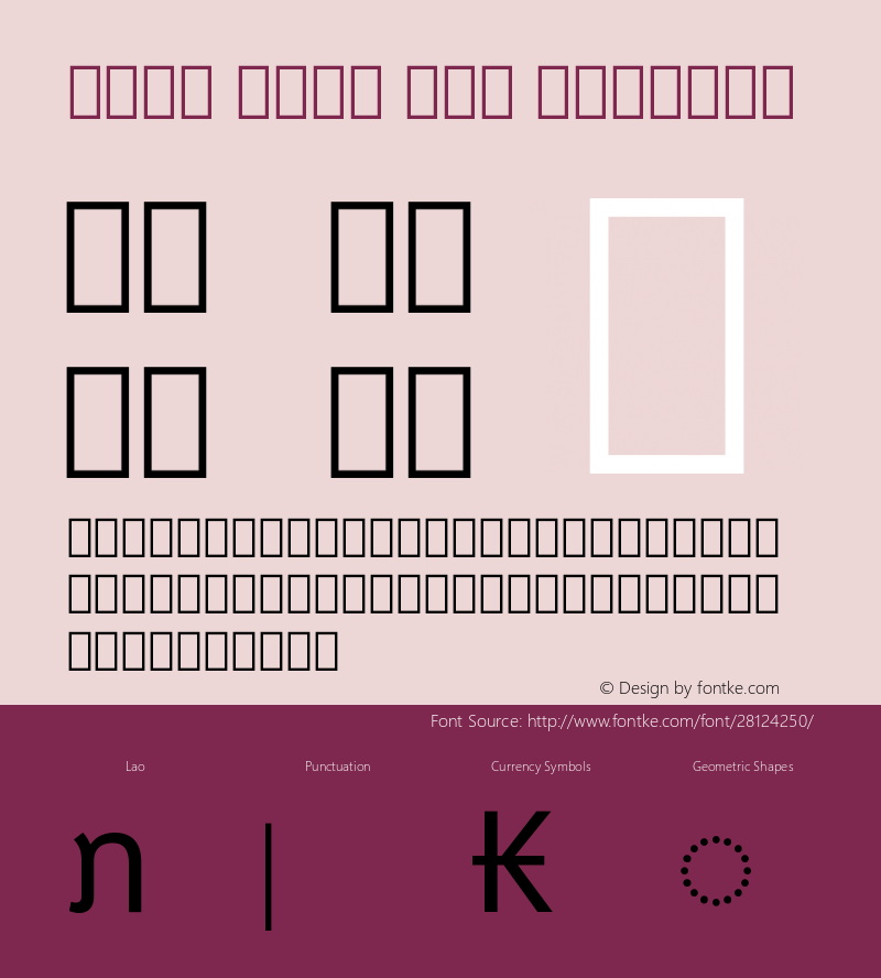 Noto Sans Lao Regular Version 2.000 Font Sample