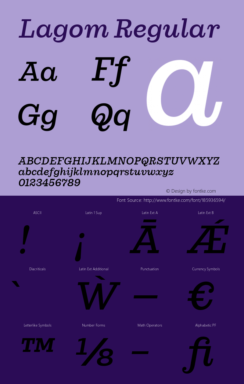 Lagom Regular Italic Version 1.00图片样张