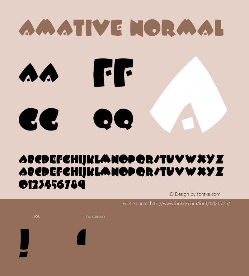 Amative Normal 1.0 Tue Oct 11 14:10:34 1994 Font Sample