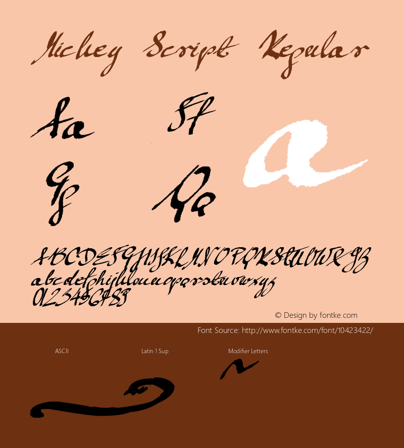 Mickey Script Regular Version 1.20 January 23, 2012 Font Sample