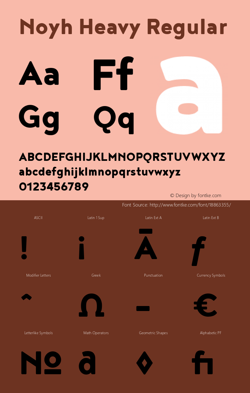 Noyh Heavy Regular Version 1.000 Font Sample