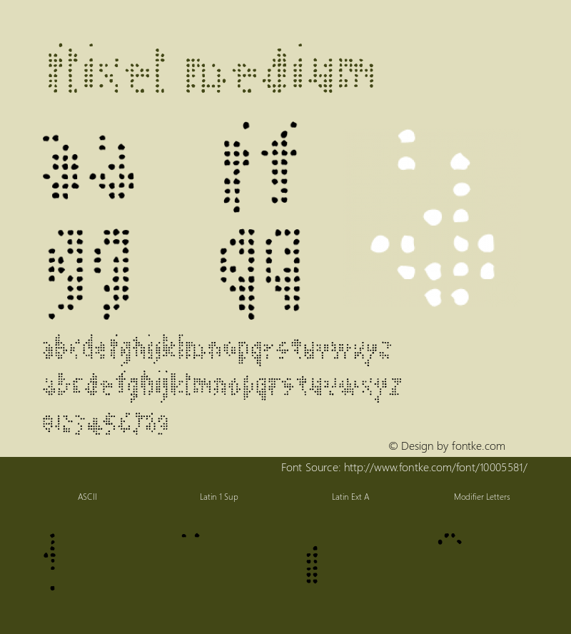 Flixel Medium 001.001 Font Sample