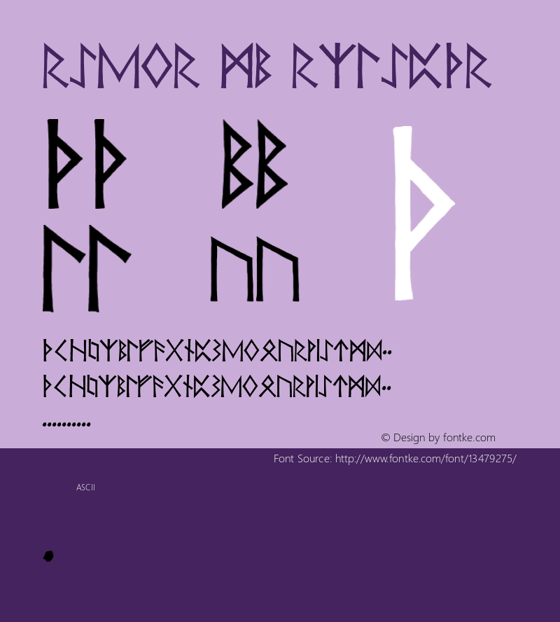 Runor WF Regular 001.000 Font Sample