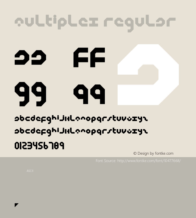 Multiplex Regular Version 1.0 Font Sample