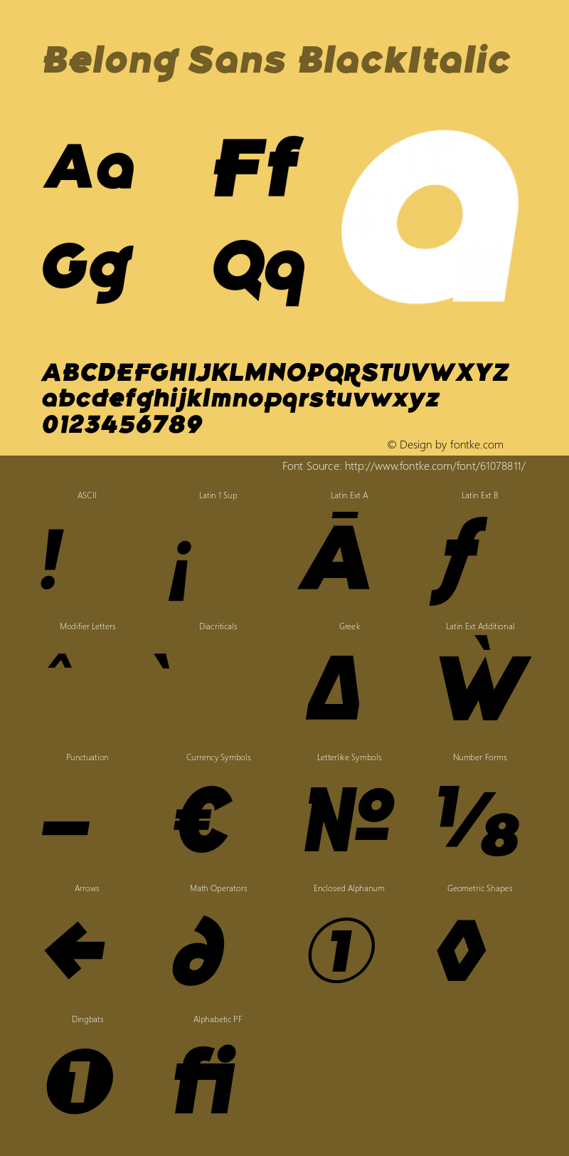 Belong Sans BlackItalic Version 1.000;hotconv 1.0.109;makeotfexe 2.5.65596 Font Sample