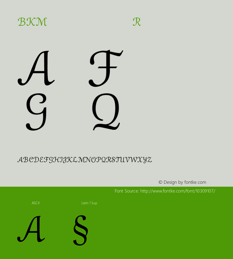 BKM-eusm10 Regular 1.2/19-Jan-95 Font Sample