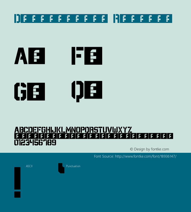 Destructive Regular Version 1.0 Font Sample