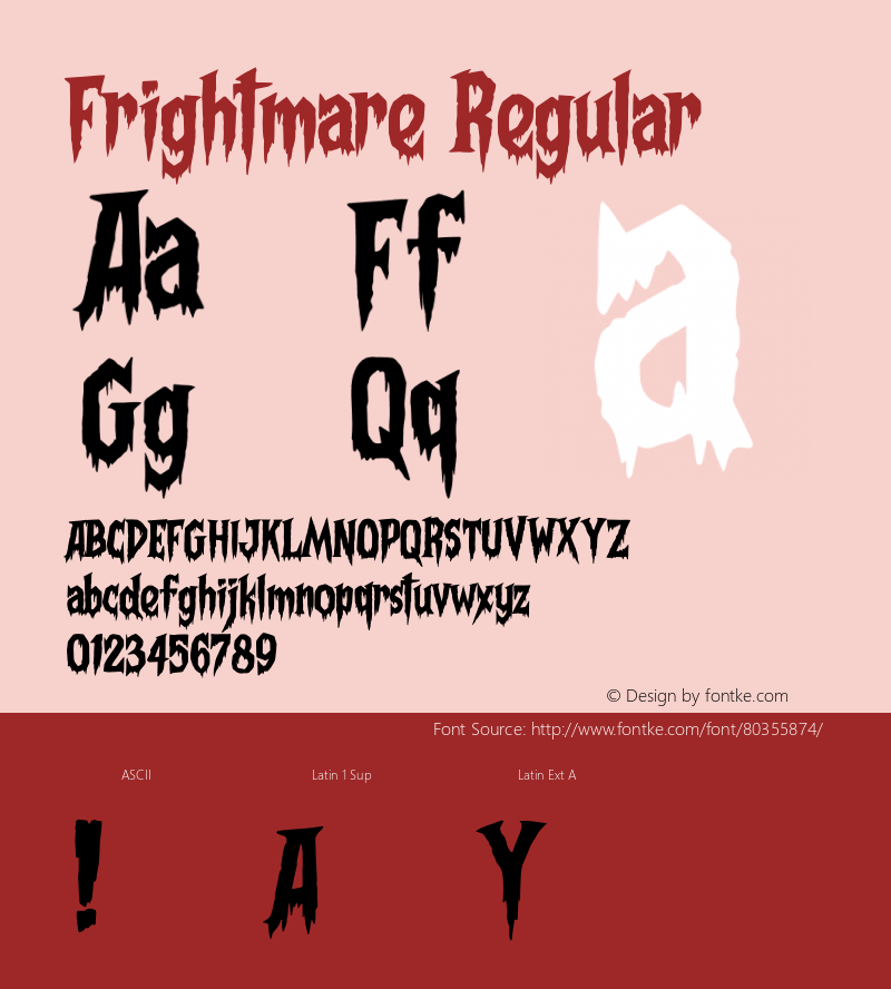 Frightmare Version 1.021;Fontself Maker 3.5.1 Font Sample