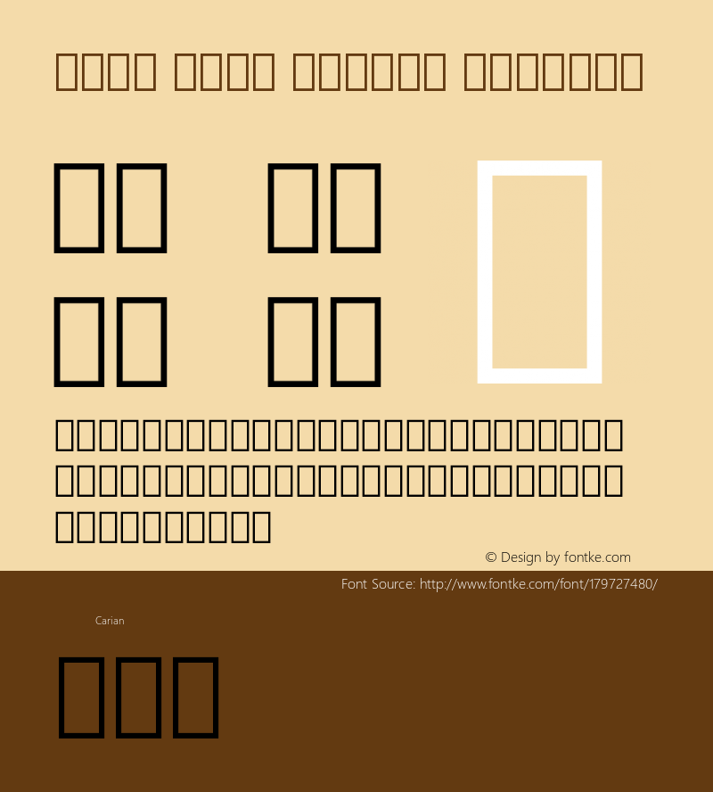 Noto Sans Carian Regular Version 2.000图片样张