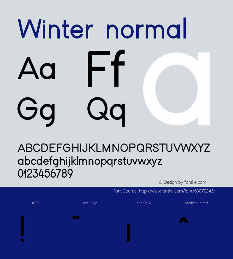 Winter Version 1 Font Sample