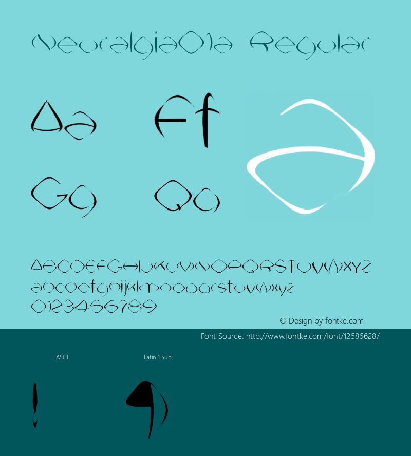 Neuralgia01a Regular 001.000 Font Sample