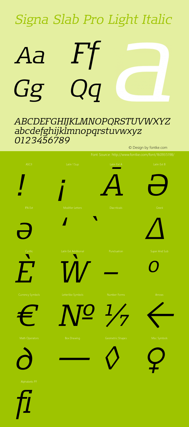 SignaSlabPro-LightItalic Version 7.504; 2012; Build 1023;com.myfonts.easy.fontfont.signa-slab-pro.pro-light-italic.wfkit2.version.4fLi Font Sample