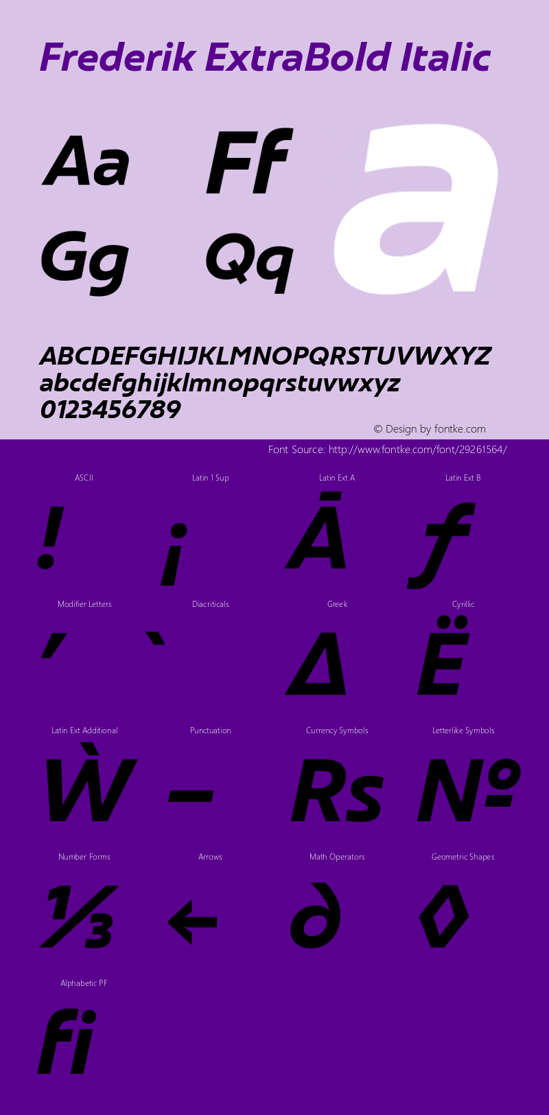 Frederik ExtraBold Italic Version 001.000 February 2019;YWFTv17 Font Sample