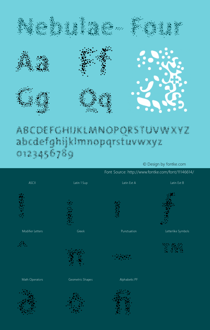 Nebulae- Four Version 001.000 Font Sample