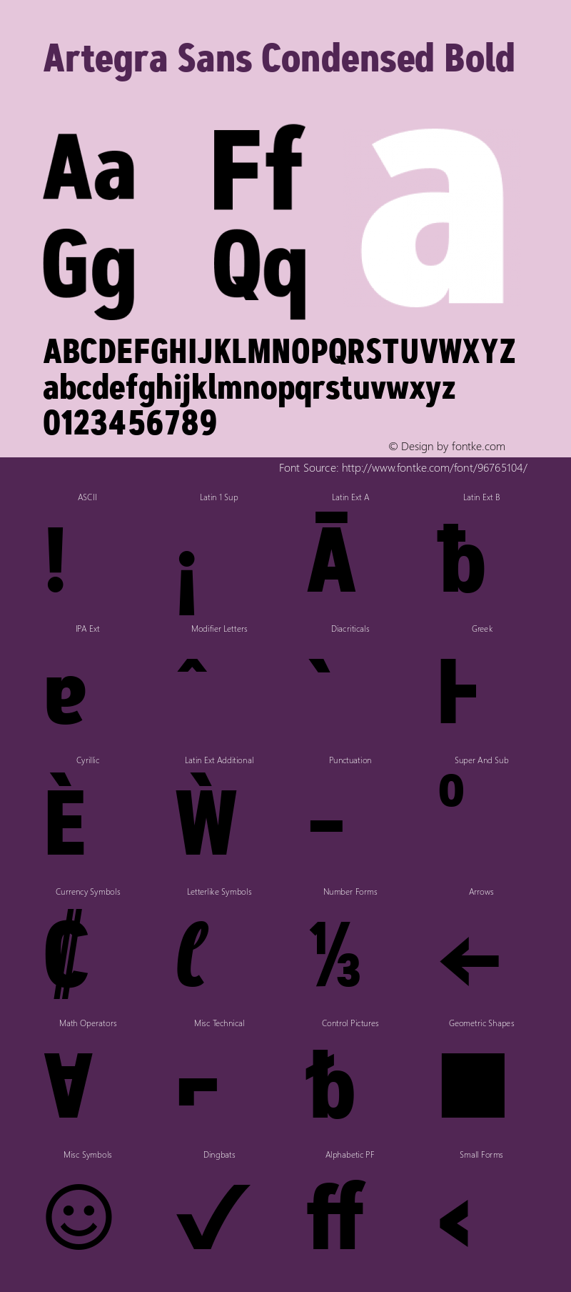 Artegra Sans Condensed Bold 1.006 Font Sample