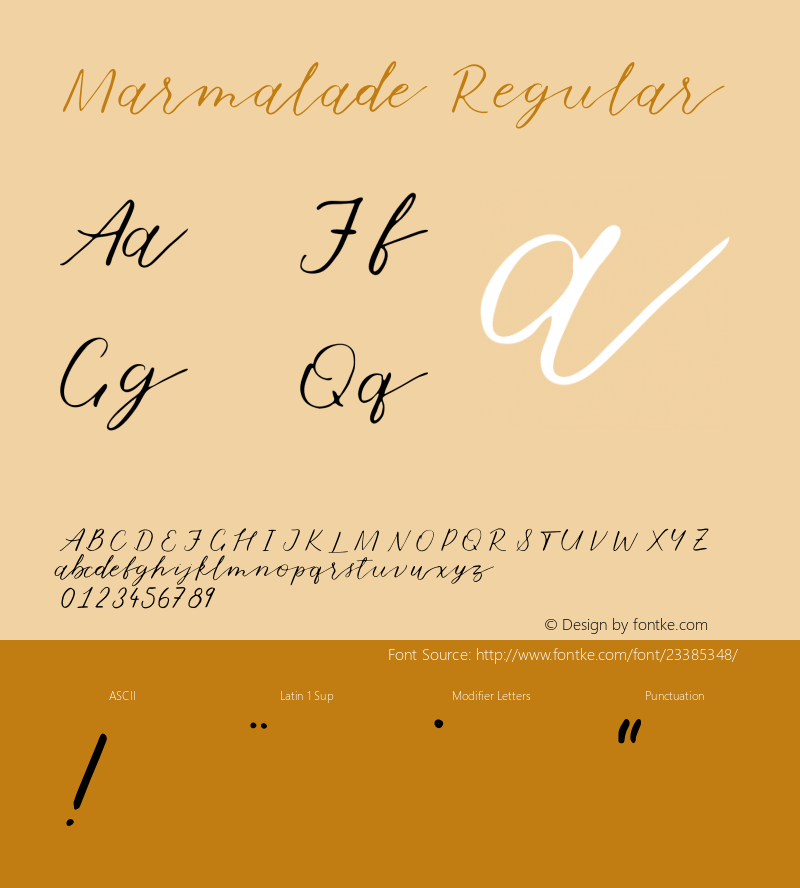 Marmalade Version 1.002;Fontself Maker 2.0.3 Font Sample