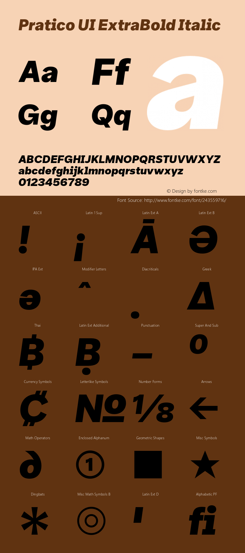 Pratico UI ExtraBold Italic Version 1.002;Glyphs 3.1.1 (3148)图片样张