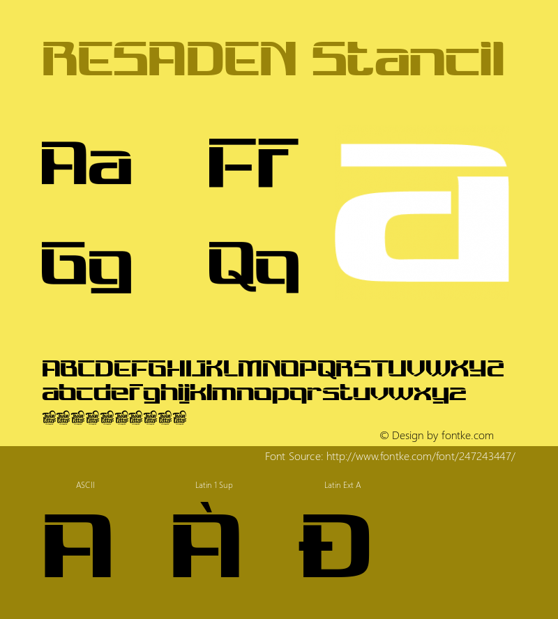 RESADEN Stancil Version 1.000图片样张