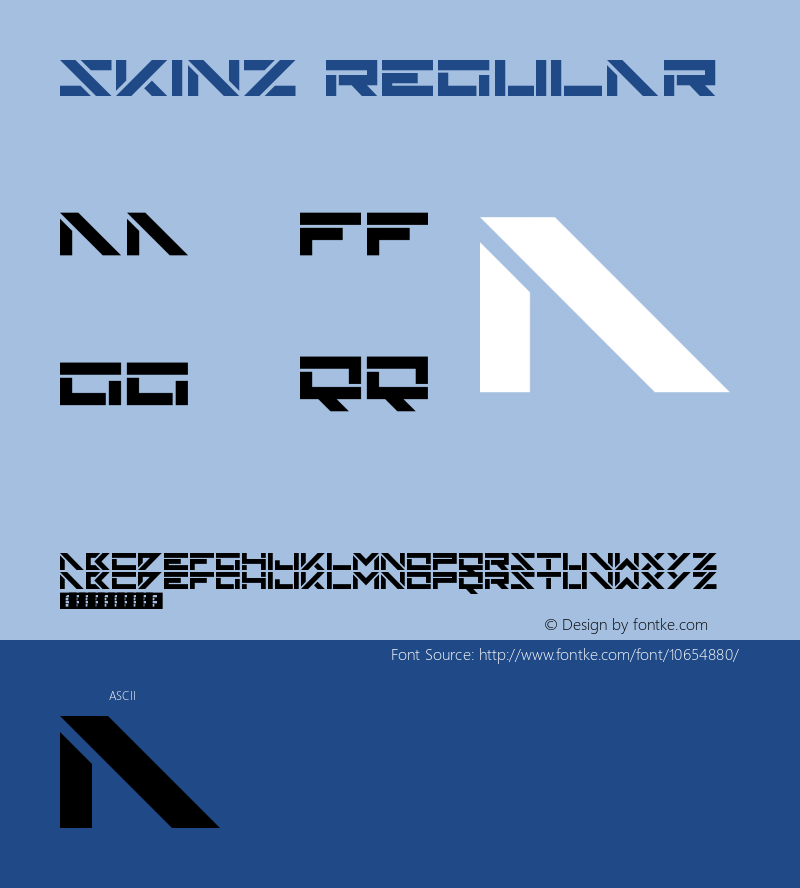 Skinz Regular Version 1.0 Font Sample