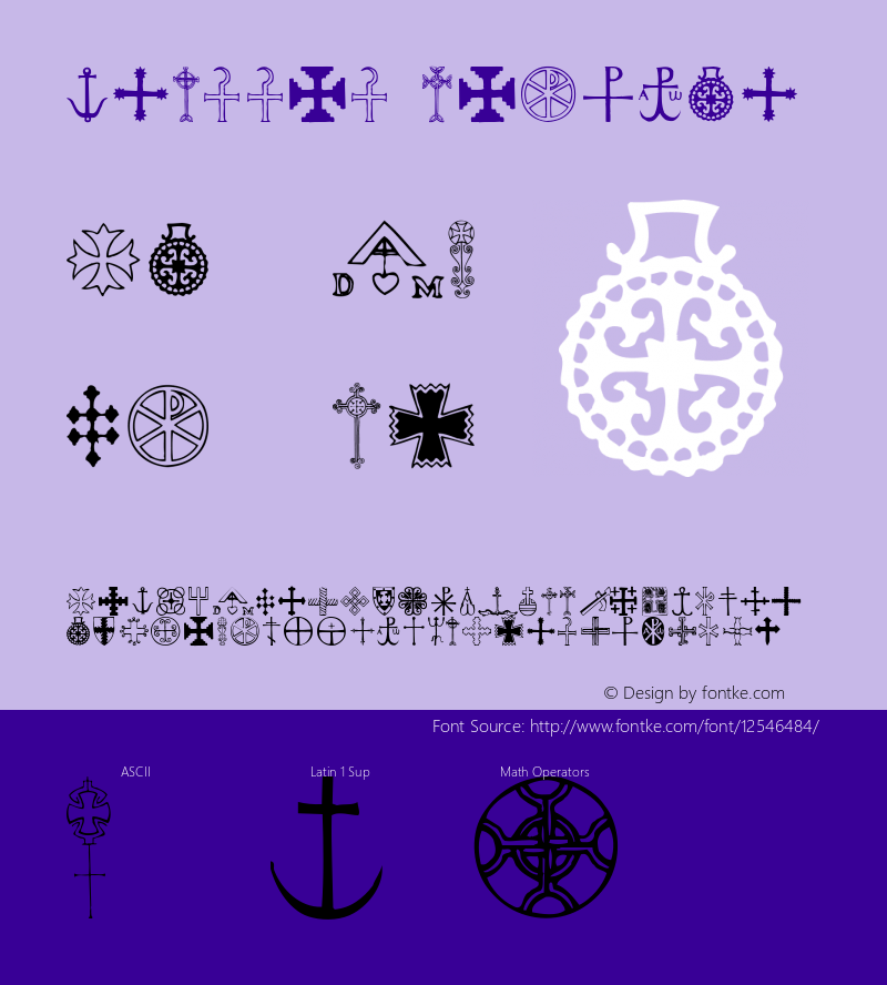 Crosses Regular 001.000 Font Sample