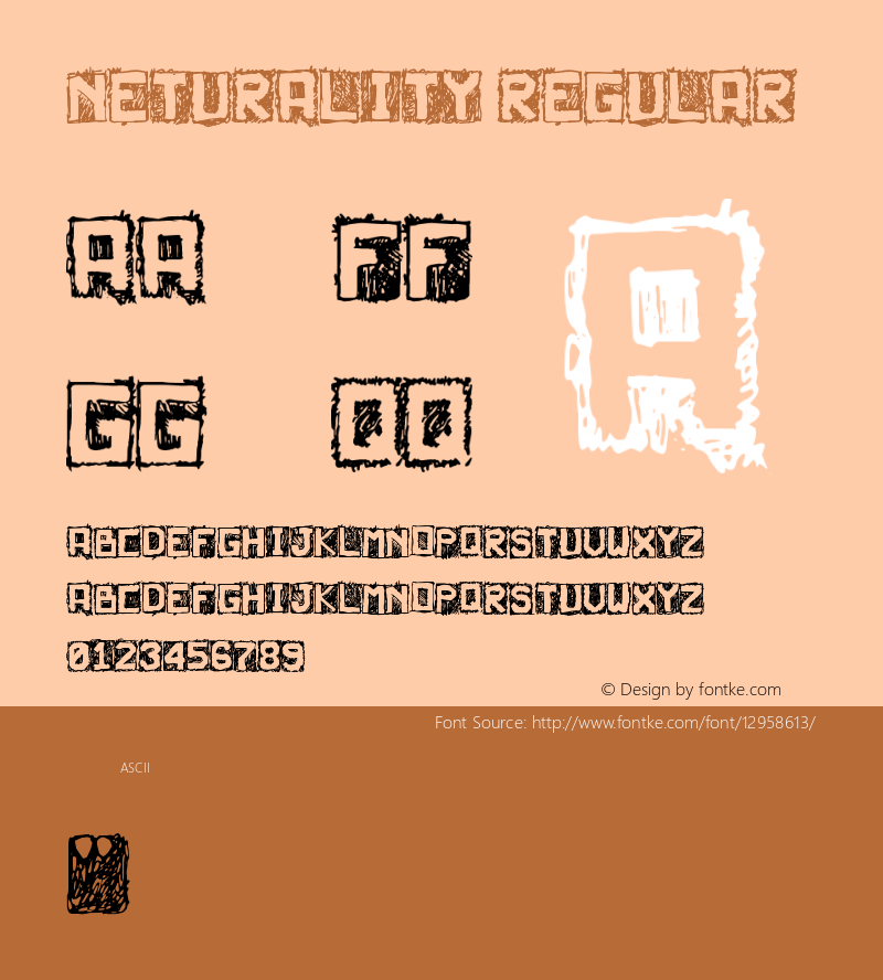 Neturality Regular Version 1.00 March 2, 2016, initial release Font Sample